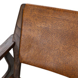 Dania Leather Chair, Medium Brown by Dovetail at Eve Furniture
