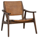 Dania Leather Chair, Medium Brown by Dovetail at Eve Furniture