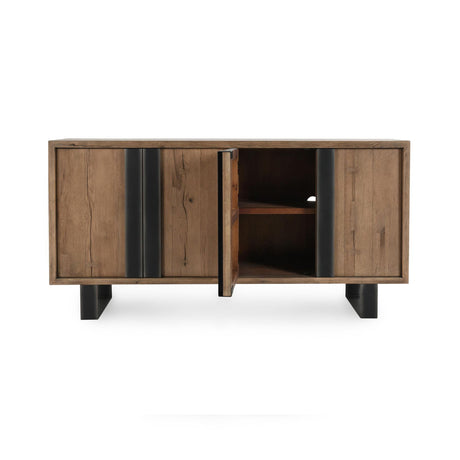 Danica Cafe Brown 4 Door Buffet by Classic Home at Eve Furniture