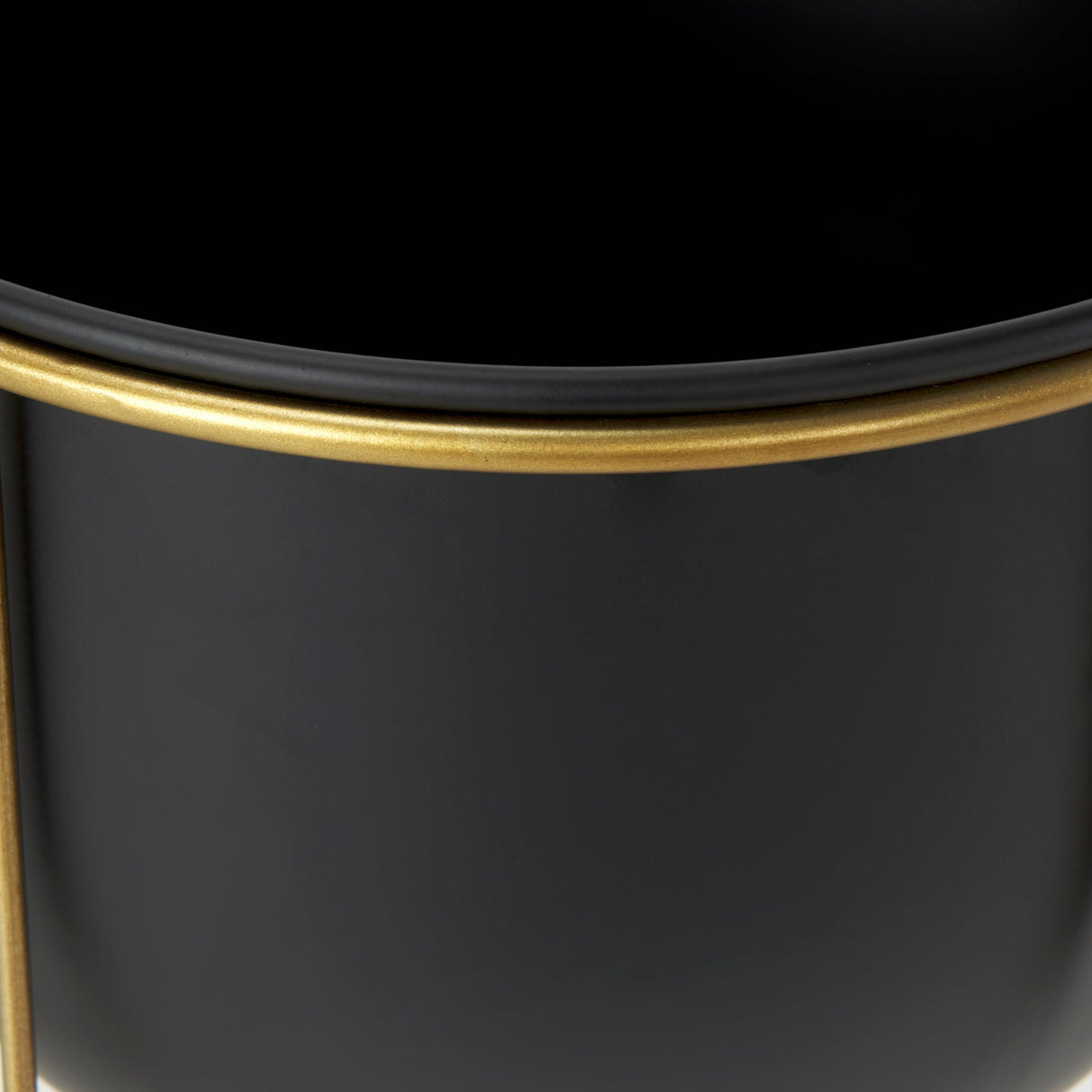 Danica Set of 2 Matte Black Metal Plant Stands by Mercana at Eve Furniture