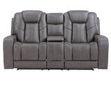 Daniel 3-Piece Triple Power Leather Manual Reclining Set by Steve Silver at Eve Furniture