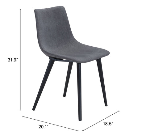 Daniel Gray Dining Chair (Set of 2) by Zuomod at Eve Furniture