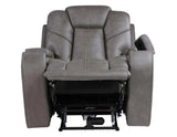 Daniel Triple Power Home Theater Leather Recliner with Built-in Speakers by Steve Silver at Eve Furniture