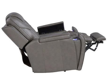 Daniel Triple Power Home Theater Leather Recliner with Built-in Speakers by Steve Silver at Eve Furniture