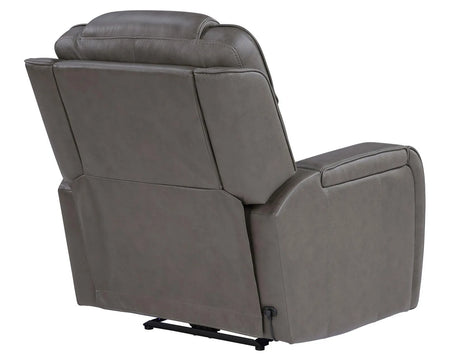Daniel Triple Power Home Theater Leather Recliner with Built-in Speakers by Steve Silver at Eve Furniture