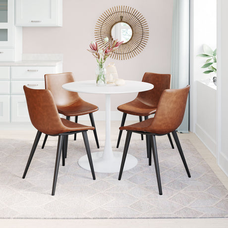 Daniel Vintage Brown Dining Chair (Set of 2) by Zuomod at Eve Furniture