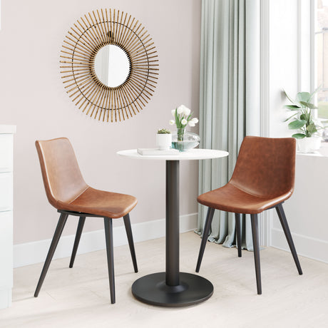 Daniel Vintage Brown Dining Chair (Set of 2) by Zuomod at Eve Furniture