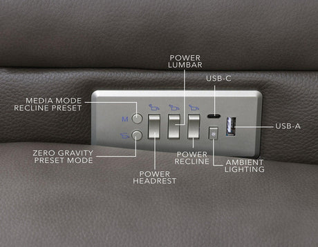 Daniel 3-Piece Triple Power Leather Manual Reclining Set by Steve Silver at Eve Furniture