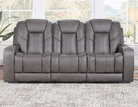 Daniel 3-Piece Triple Power Leather Manual Reclining Set by Steve Silver at Eve Furniture