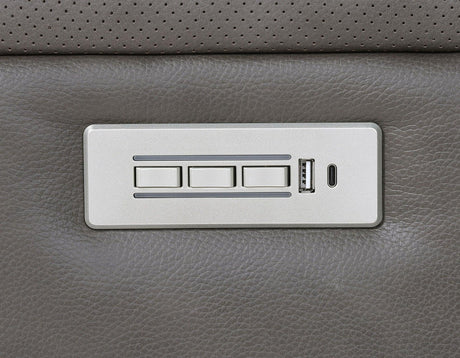 Daniel 3-Piece Triple Power Leather Manual Reclining Set by Steve Silver at Eve Furniture