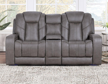Daniel 3-Piece Triple Power Leather Manual Reclining Set by Steve Silver at Eve Furniture