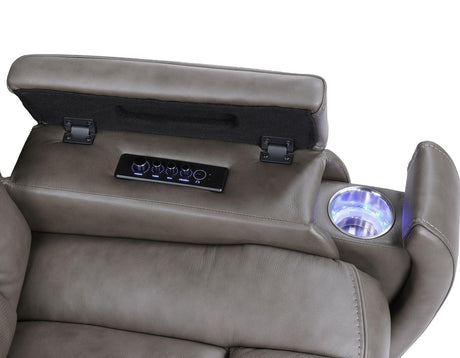 Daniel 3-Piece Triple Power Leather Manual Reclining Set by Steve Silver at Eve Furniture