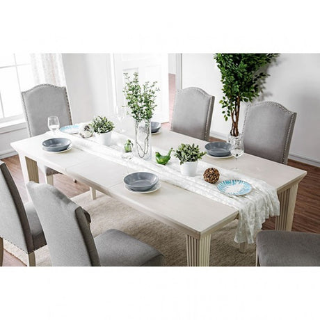 Daniella Antique White/Gray 7-Piece Dining Room Set by Furniture of America at Eve Furniture