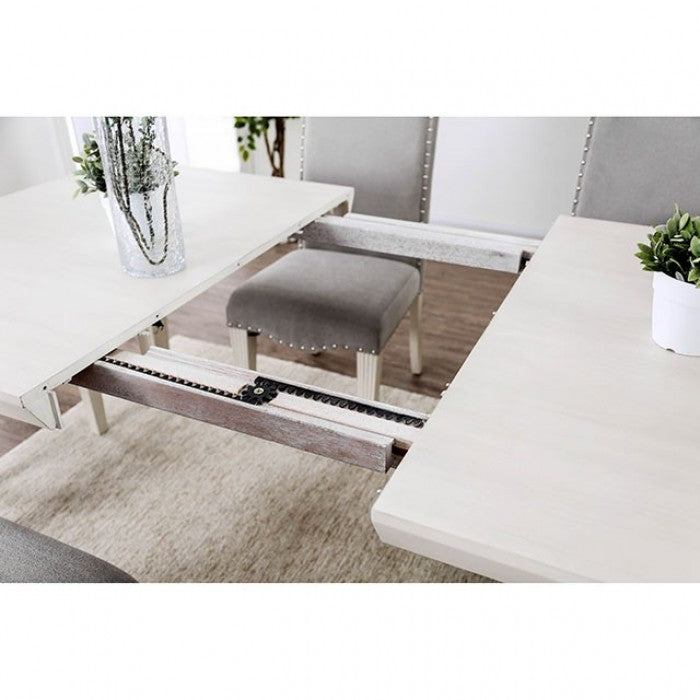 Daniella Antique White/Gray 7-Piece Dining Room Set by Furniture of America at Eve Furniture