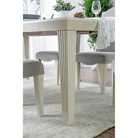 Daniella Antique White/Gray 7-Piece Dining Room Set by Furniture of America at Eve Furniture