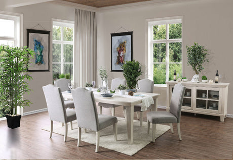 Daniella Antique White/Gray 7-Piece Dining Room Set by Furniture of America at Eve Furniture