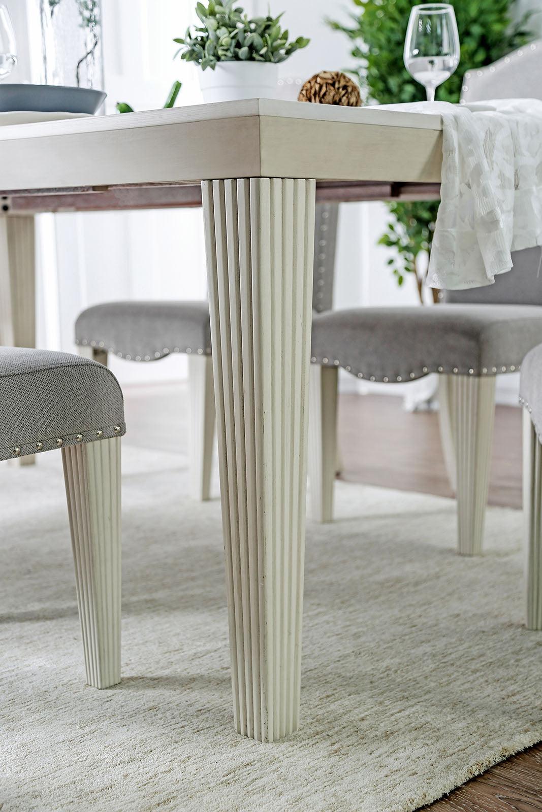 Daniella Antique White/Gray Dining Table Only by Furniture of America at Eve Furniture