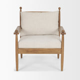 Danni Beige Fabric Beech Wood Framed Accent Lounge Chair by Mercana at Eve Furniture