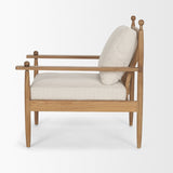Danni Beige Fabric Beech Wood Framed Accent Lounge Chair by Mercana at Eve Furniture