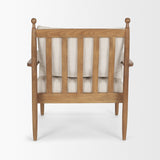 Danni Beige Fabric Beech Wood Framed Accent Lounge Chair by Mercana at Eve Furniture