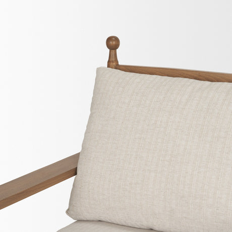 Danni Beige Fabric Beech Wood Framed Accent Lounge Chair by Mercana at Eve Furniture