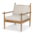 Danni Beige Fabric Beech Wood Framed Accent Lounge Chair by Mercana at Eve Furniture