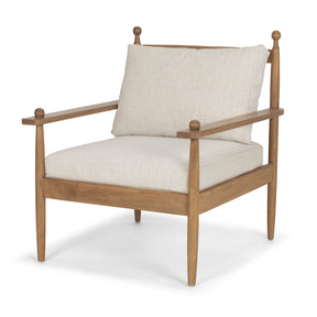 Danni Beige Fabric Beech Wood Framed Accent Lounge Chair by Mercana at Eve Furniture
