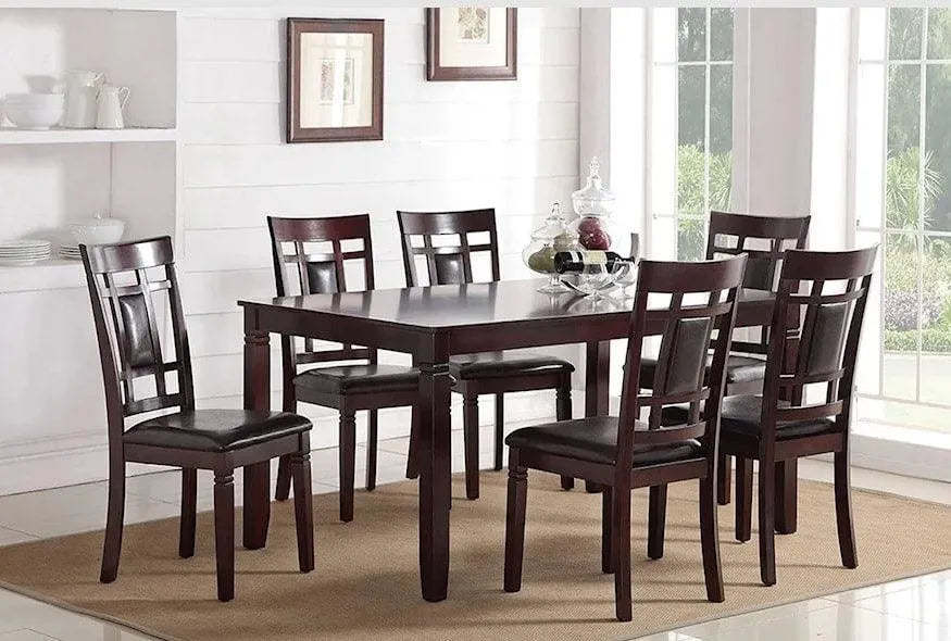 Danny Espresso 7-Piece Dining Room Set by Happy Homes at Eve Furniture