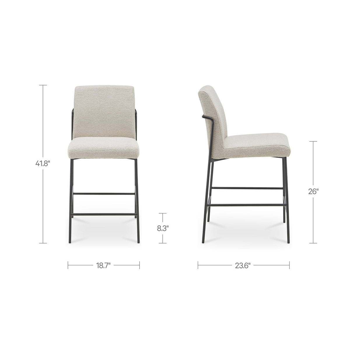 Danny Ivory Counter Stool by MOES at Eve Furniture