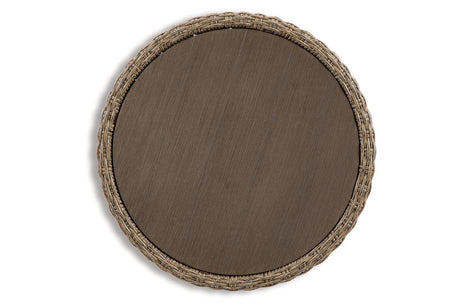 Danson Beige Outdoor End Table by Ashley at Eve Furniture