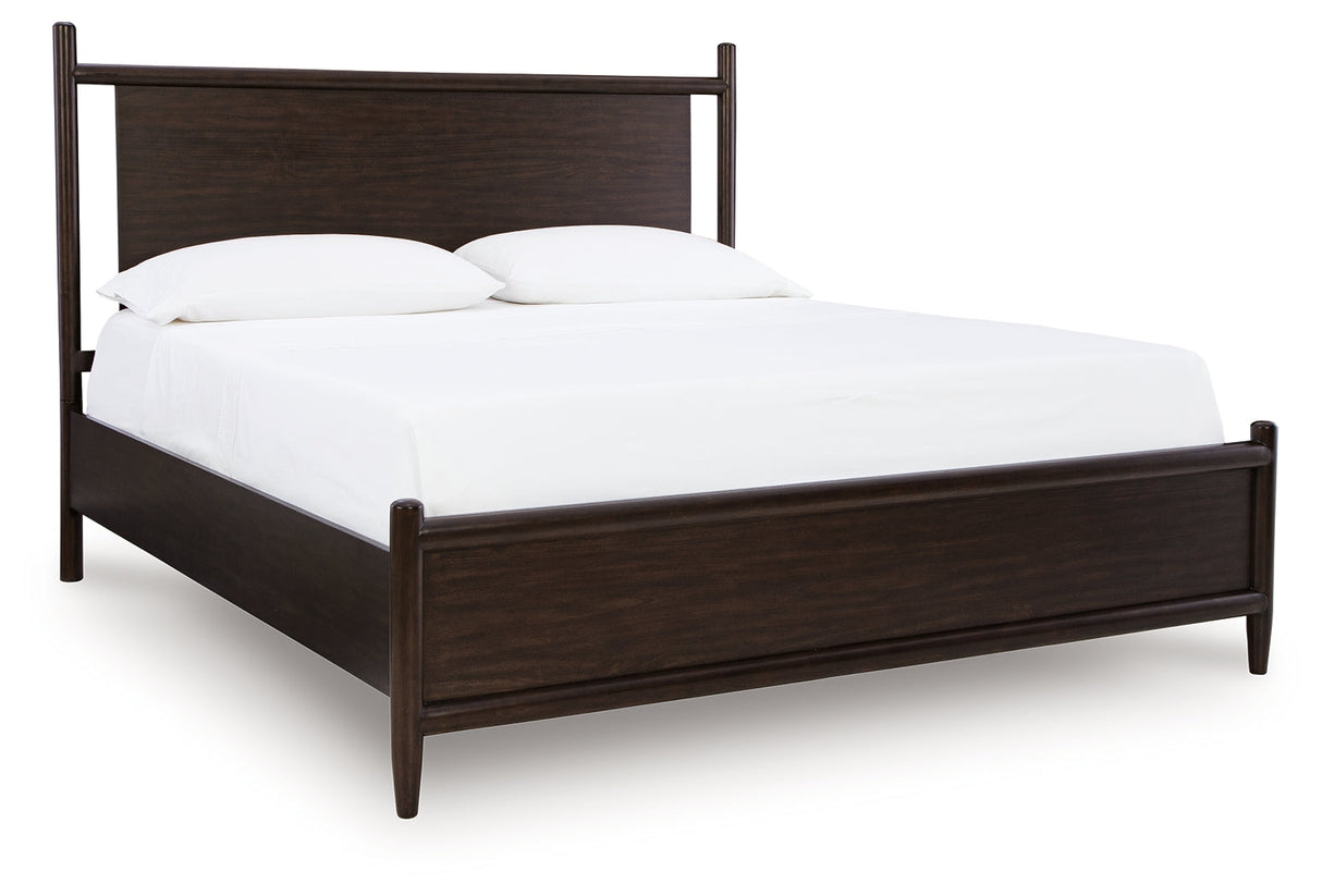Dantenton Merlot California King Panel Bed by Ashley at Eve Furniture