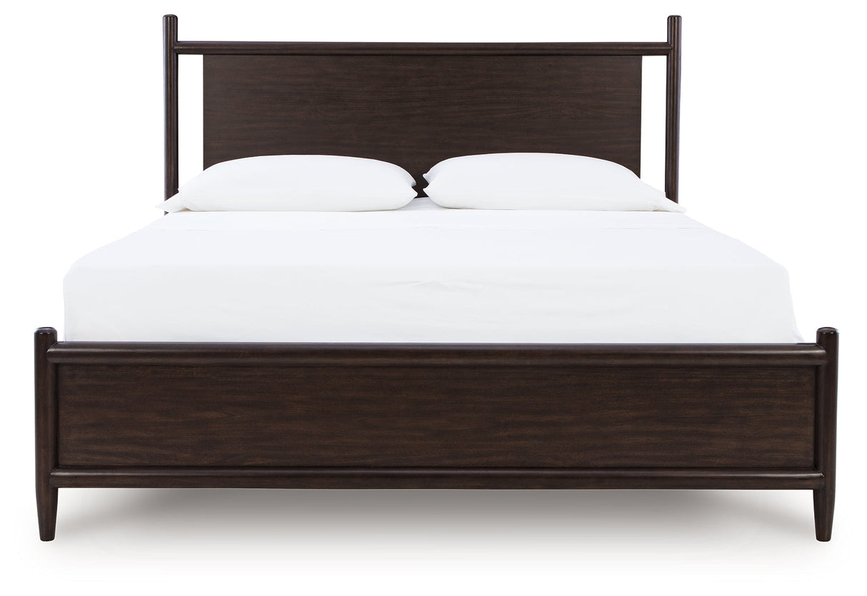 Dantenton Merlot California King Panel Bed by Ashley at Eve Furniture