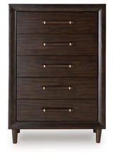 Dantenton Merlot Chest of Drawers by Ashley at Eve Furniture