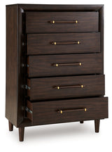 Dantenton Merlot Chest of Drawers by Ashley at Eve Furniture