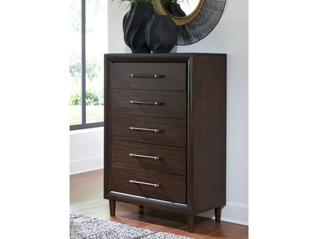 Dantenton Merlot Chest of Drawers by Ashley at Eve Furniture