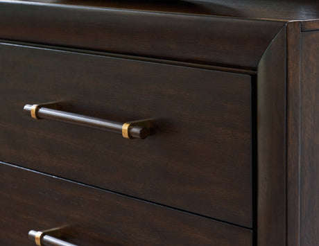 Dantenton Merlot Dresser and Mirror by Ashley at Eve Furniture