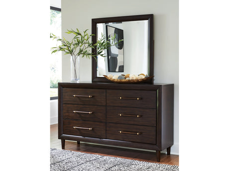 Dantenton Merlot Dresser and Mirror by Ashley at Eve Furniture