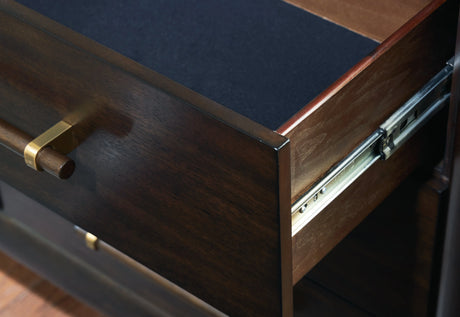 Dantenton Merlot Dresser by Ashley at Eve Furniture