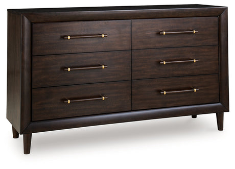 Dantenton Merlot Dresser by Ashley at Eve Furniture