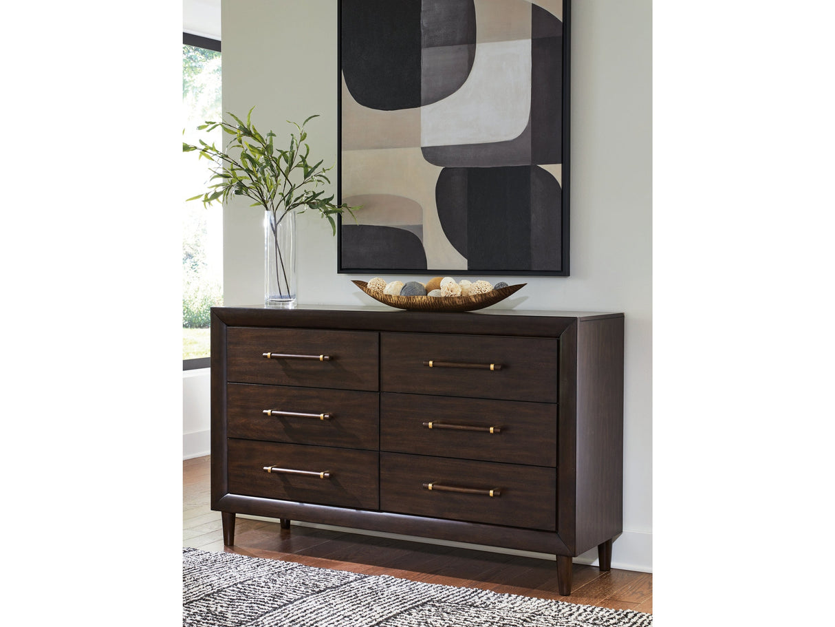 Dantenton Merlot Dresser by Ashley at Eve Furniture