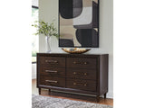 Dantenton Merlot Dresser by Ashley at Eve Furniture