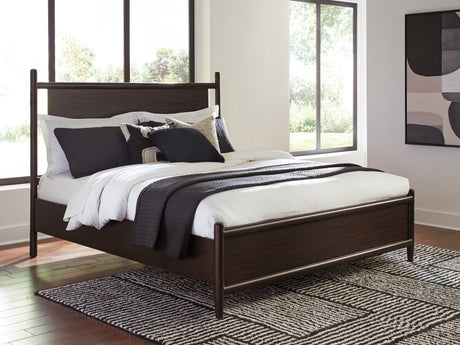 Dantenton Merlot King Panel Bed by Ashley at Eve Furniture
