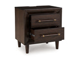 Dantenton Merlot Panel Bedroom Set by Ashley at Eve Furniture