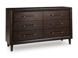 Dantenton Merlot Panel Bedroom Set by Ashley at Eve Furniture