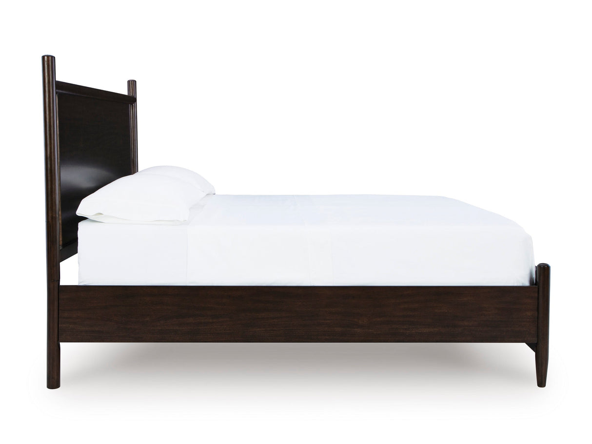 Dantenton Merlot Panel Bedroom Set by Ashley at Eve Furniture