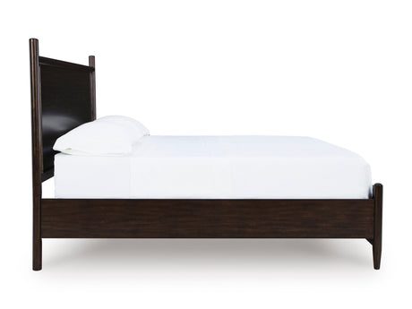 Dantenton Merlot Panel Bedroom Set by Ashley at Eve Furniture