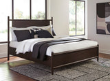 Dantenton Merlot Panel Bedroom Set by Ashley at Eve Furniture