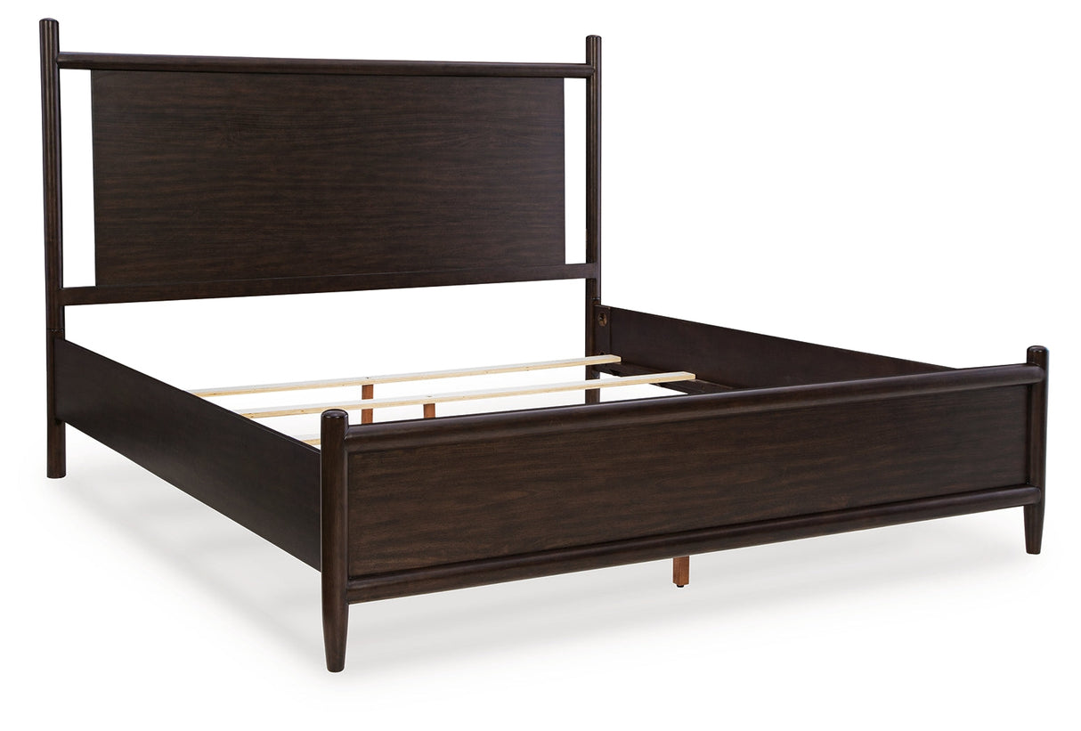 Dantenton Merlot Queen Panel Bed, Dresser and Mirror by Ashley at Eve Furniture