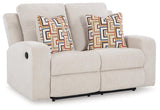 Danum Stone Manual Reclining Loveseat by Ashley at Eve Furniture