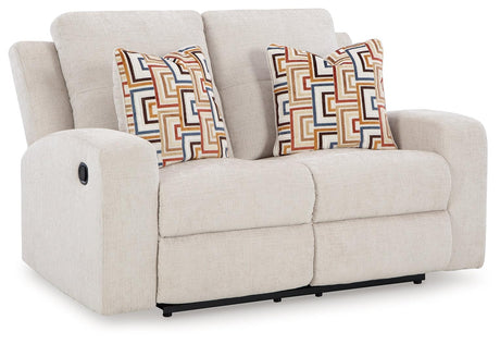 Danum Stone Manual Reclining Loveseat by Ashley at Eve Furniture